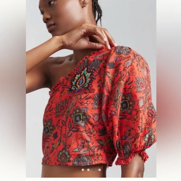 Farm Rio One Shoulder Crop Top NEW WITH TAG, XS - Picture 2 of 7